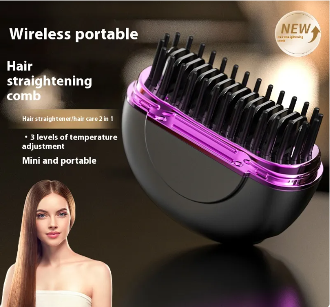 FlexStyle Cordless Mini Hair Straightener & Curler — Travel-Ready