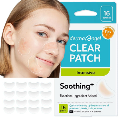 DERMA ANGEL XL Hydrocolloid Pimple Patches — 16 Count Overnight Spot Treatment
