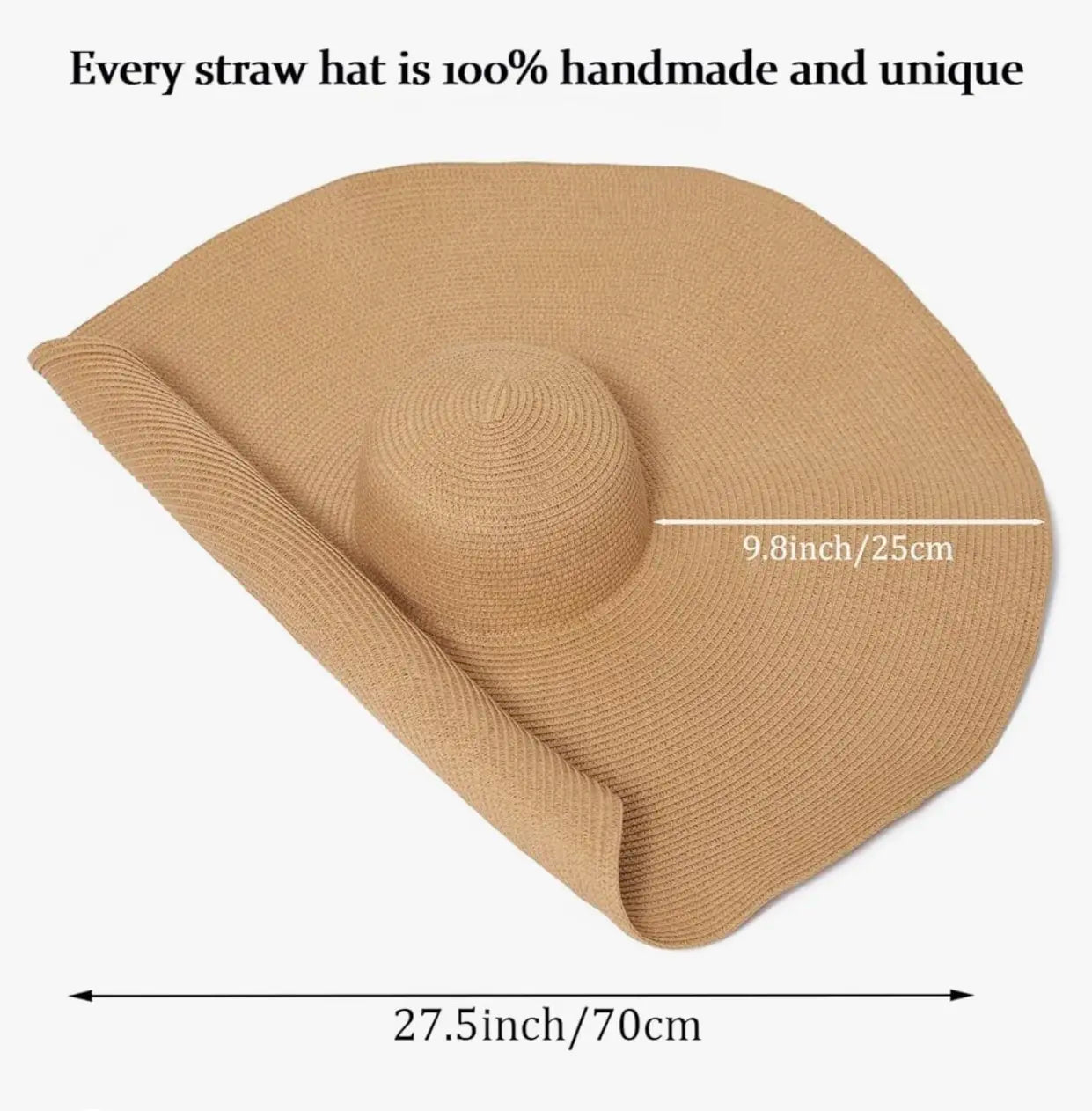 Oversized Large Wide Brim Floppy Beach Straw Hat