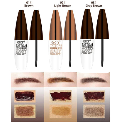 Lasting 3 Days Tattoo Easy Peel off Eyebrow Gel Cream Types Long-Lasting Smudge-Proof Sweat Resistant Waterproof Cosmetics