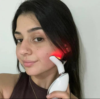 LumiGlow LED Facial Massager — 7-Color Light Therapy &amp; Microcurrent
