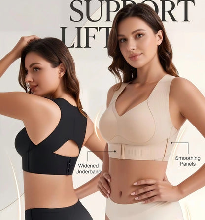 【Summervibes】Wireless Front Closure Support Bra for Women, Full Coverage Everyday Comfort Bra Outdoorfun