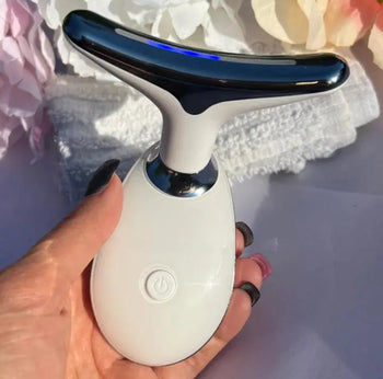 LumiGlow LED Facial Massager — 7-Color Light Therapy &amp; Microcurrent